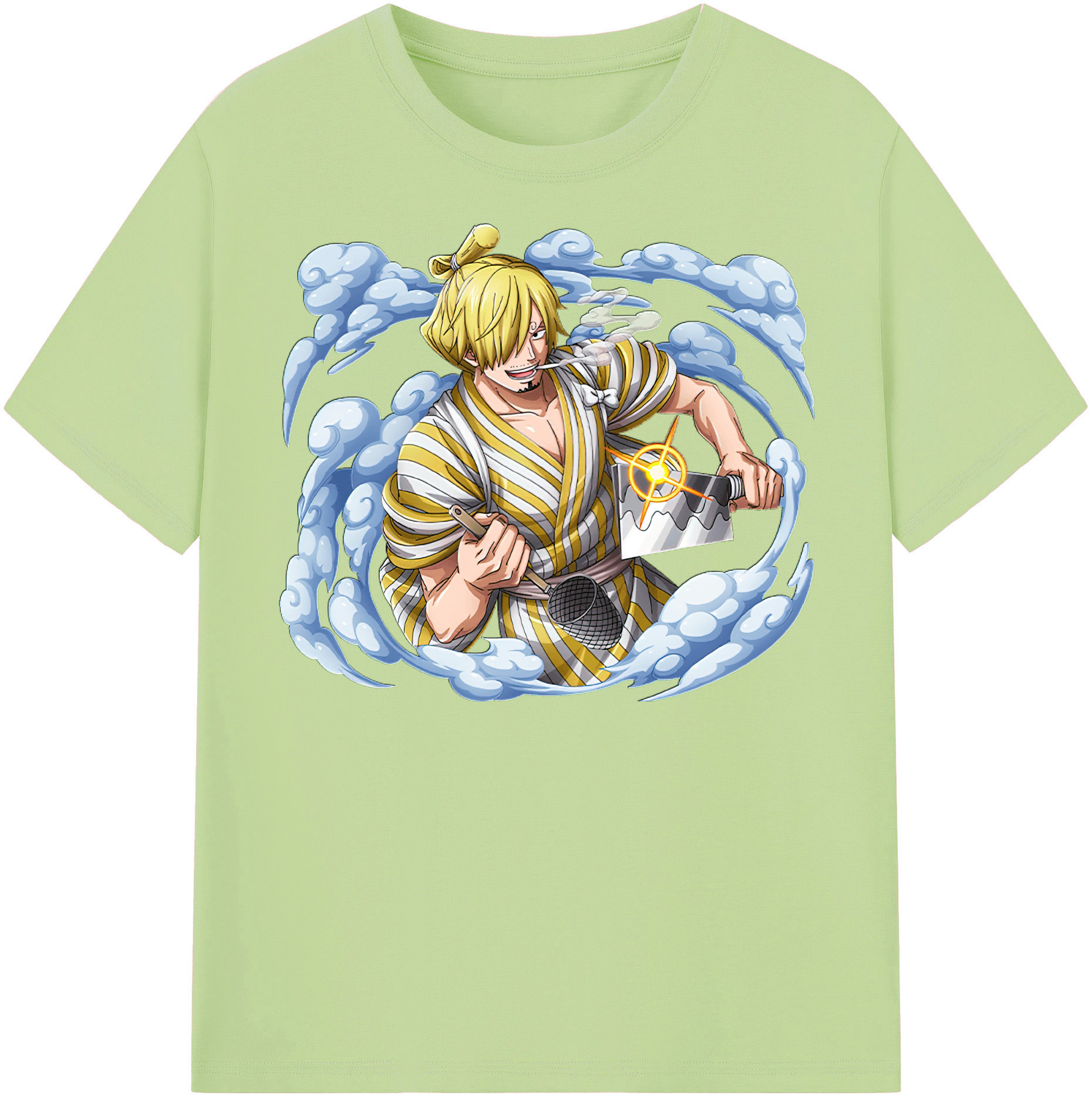 ワンピース サンジ ONE PIECE Sanji 綿100％半袖Tシャツ（フロントプリント）